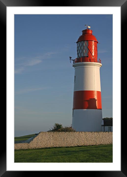 Souter Lighthouse in Sunderland Framed Mounted Print by Oxon Images
