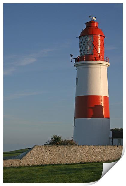 Souter Lighthouse in Sunderland Print by Oxon Images