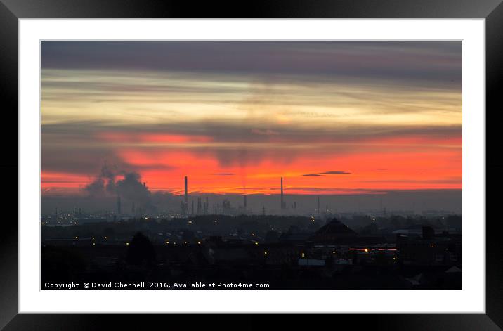Industrial Dawn Framed Mounted Print by David Chennell