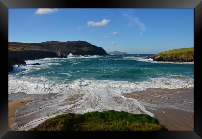 Clogher beach Framed Print by barbara walsh