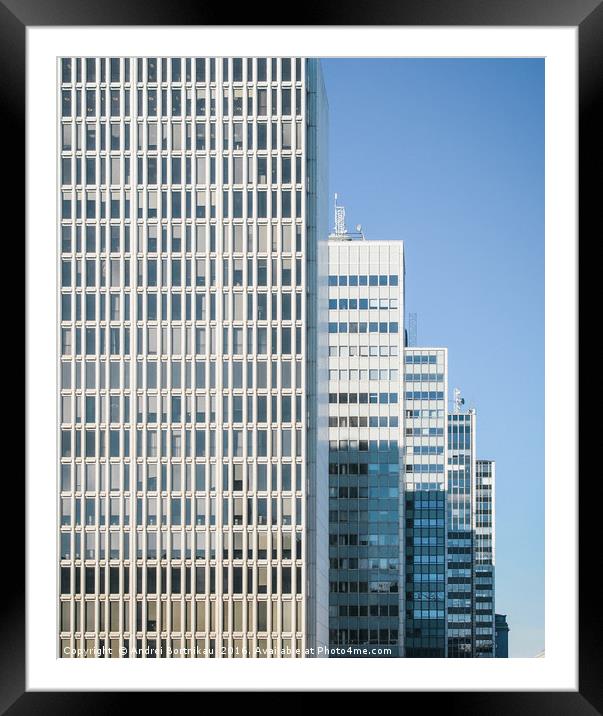 Modern office buildings in Stockholm city Framed Mounted Print by Andrei Bortnikau