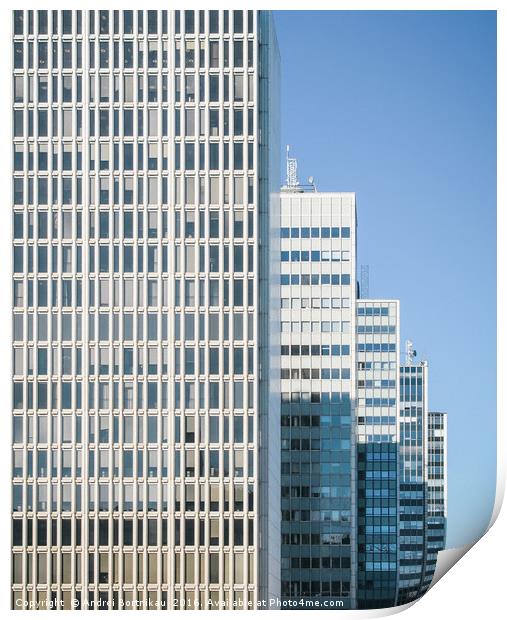Modern office buildings in Stockholm city Print by Andrei Bortnikau