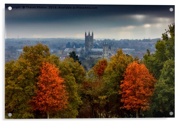 Canterbury cathedral  Acrylic by Thanet Photos