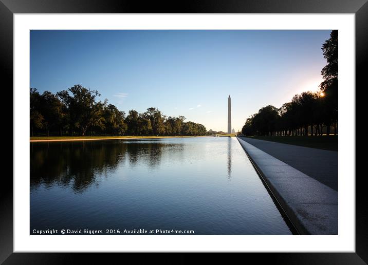 Morning at the Washington  Framed Mounted Print by David Siggers