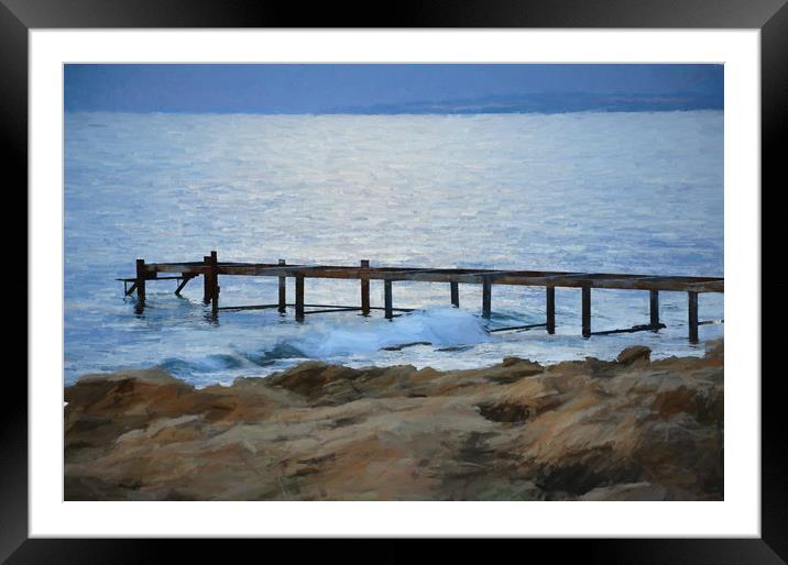 rolling waves Framed Mounted Print by sue davies
