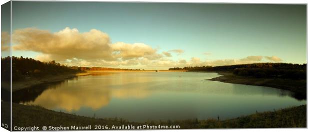 Woodburn Middle Reservoir Canvas Print by Stephen Maxwell