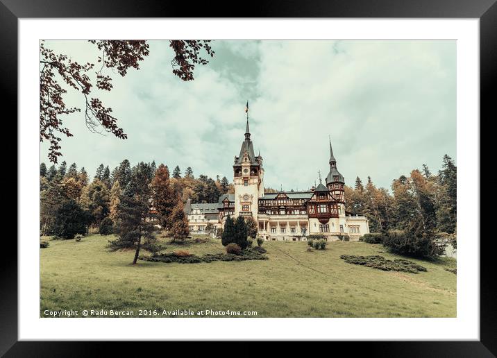 Neo-Renaissance Peles Castle Built In 1873 In Carp Framed Mounted Print by Radu Bercan