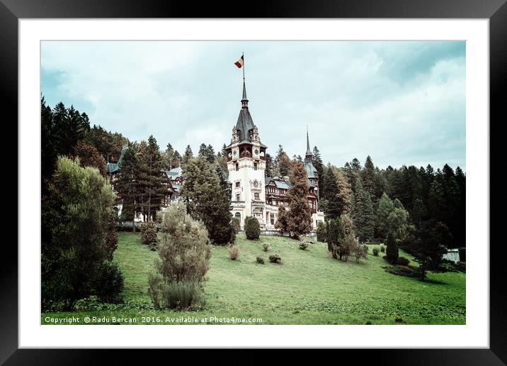Neo-Renaissance Peles Castle Built In 1873 In Carp Framed Mounted Print by Radu Bercan