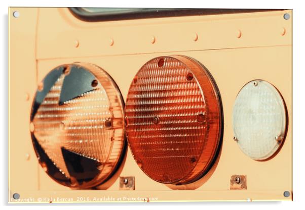 Stop Lights On American School Bus Acrylic by Radu Bercan