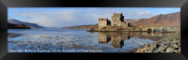 Eilean Donan Castle - Panorama Framed Print by Maria Gaellman