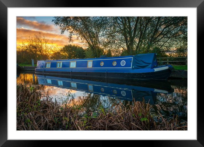 sun rise on the canal  Framed Mounted Print by Jason Thompson
