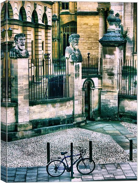 Oxford Heads, Sheldonian Theatre Canvas Print by Lucy Antony