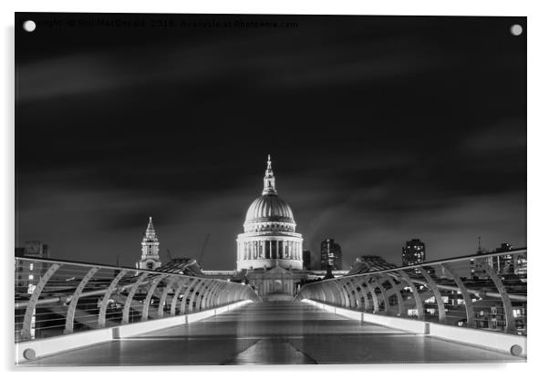 St Paul's Cathedral and City of London Acrylic by Phil MacDonald