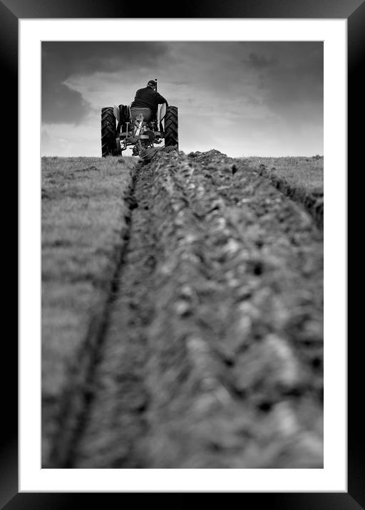 Ploughing match Framed Mounted Print by Tony Bates
