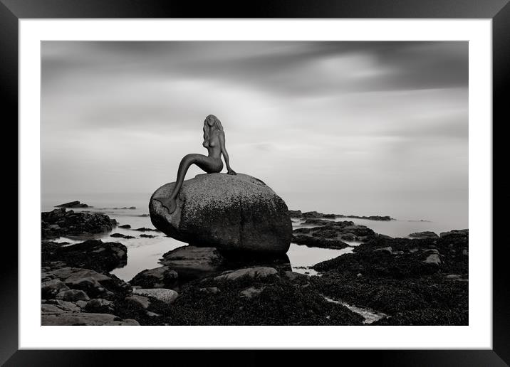 Mermaid of the north mono Framed Mounted Print by Grant Glendinning