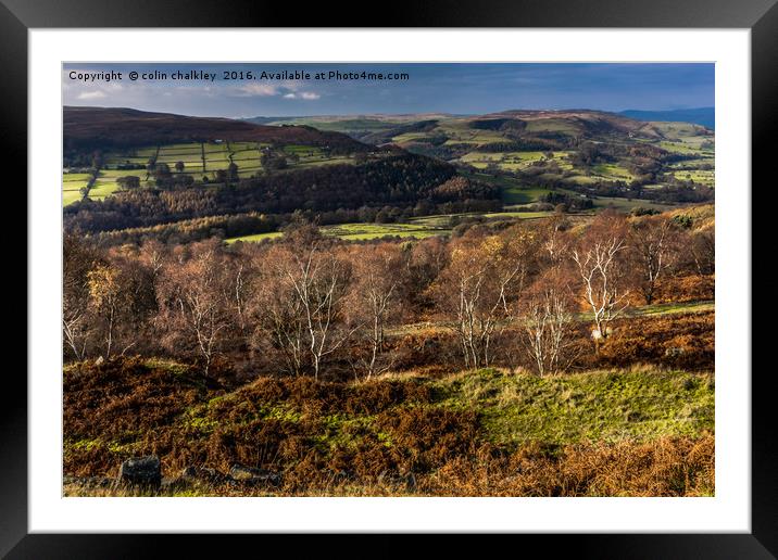 View from Stanage Edge Framed Mounted Print by colin chalkley