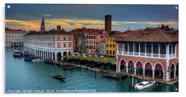 The Grand Canal Venice  Acrylic by Neil Holman