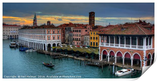 The Grand Canal Venice  Print by Neil Holman