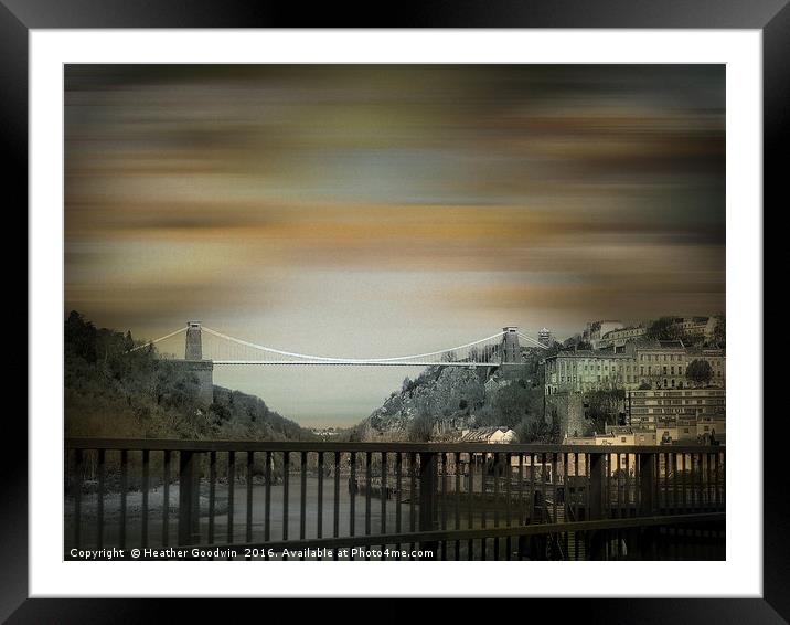 Clifton Suspension Bridge, Bristol. Framed Mounted Print by Heather Goodwin