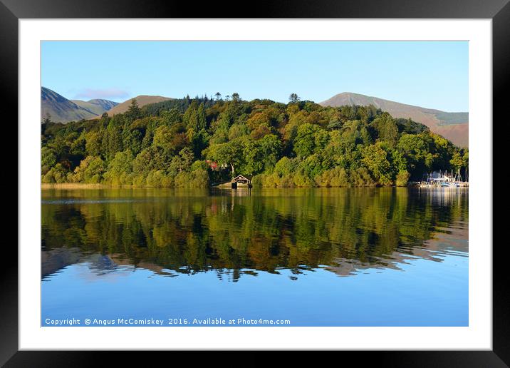 Boathouse on Derwent Water Framed Mounted Print by Angus McComiskey