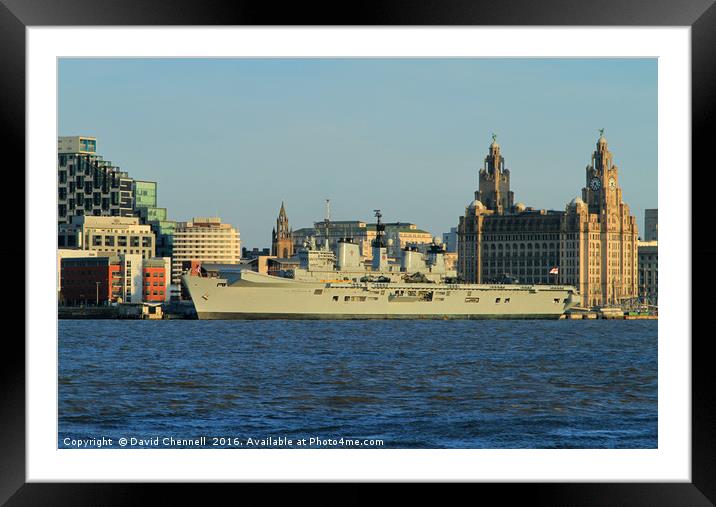 HMS illustrious  Framed Mounted Print by David Chennell