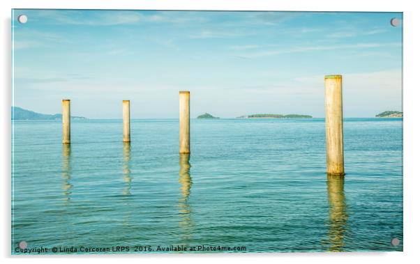 Koh Samui, Fisherman's Beach Acrylic by Linda Corcoran LRPS CPAGB