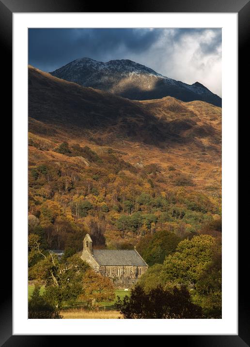 St Mary's church at Beddgelert Framed Mounted Print by Rory Trappe