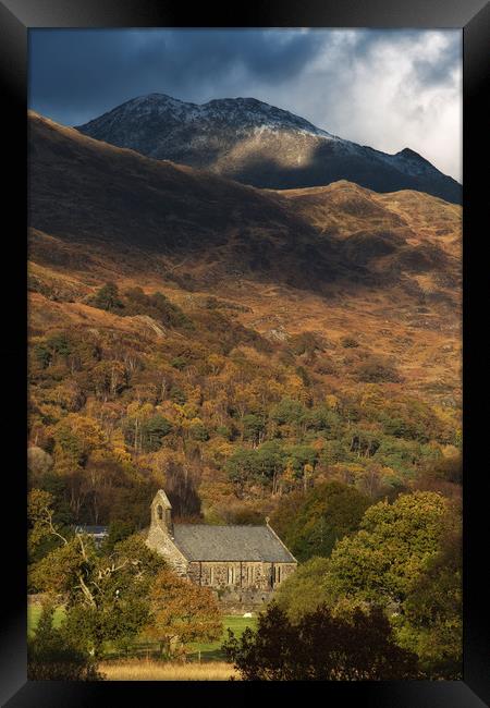 St Mary's church at Beddgelert Framed Print by Rory Trappe