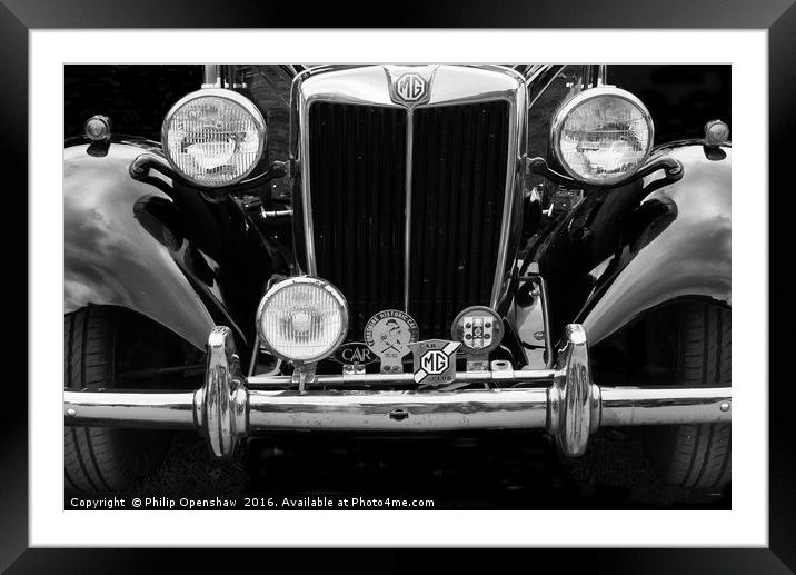 MG TD Sports car Framed Mounted Print by Philip Openshaw