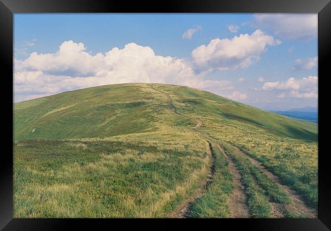 Road to the mountain Framed Print by Anton Popov