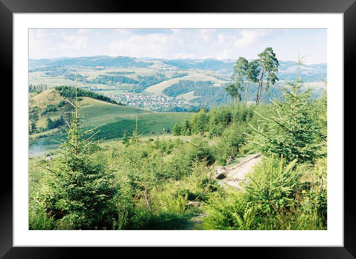 Carpathian landscape Framed Mounted Print by Anton Popov