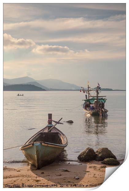 Fisherman's Village Beach, Koh Samui, Thailand Print by Linda Corcoran LRPS CPAGB