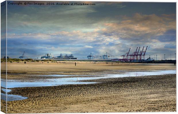 Liverpool container terminal Canvas Print by Derrick Fox Lomax