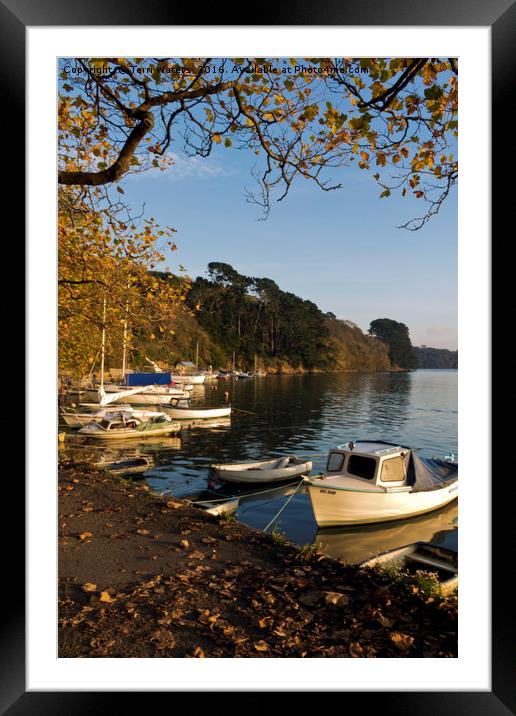 Autumn Comes to Malpas portrait Framed Mounted Print by Terri Waters