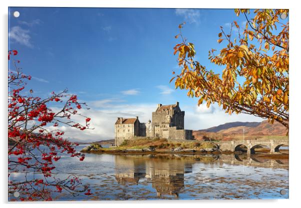 Eilean Donan in Autumn Acrylic by Grant Glendinning