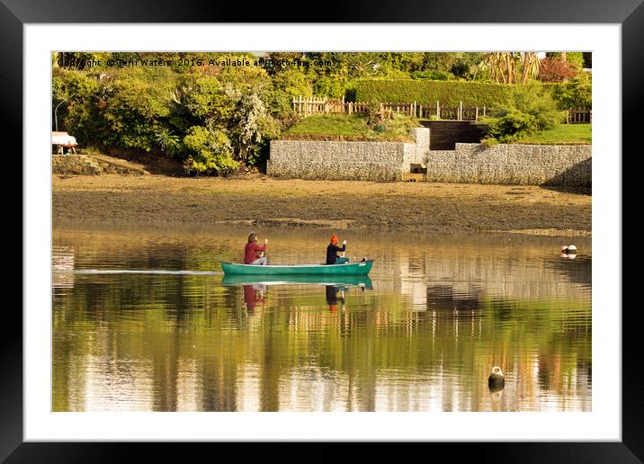 Out For A Paddle Framed Mounted Print by Terri Waters