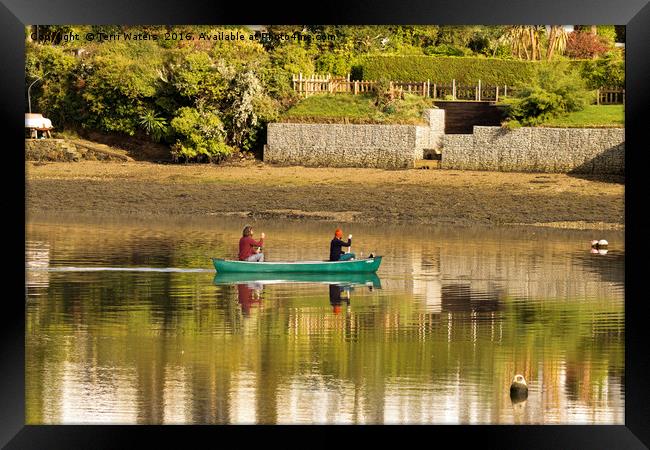 Out For A Paddle Framed Print by Terri Waters