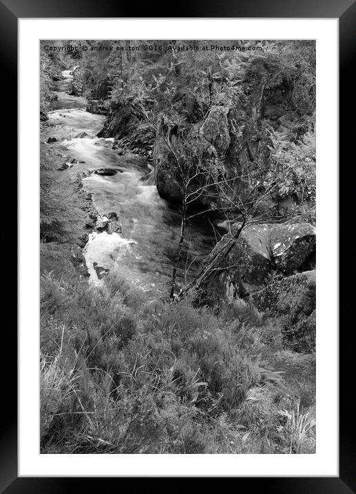 DOWN RIVER Framed Mounted Print by andrew saxton