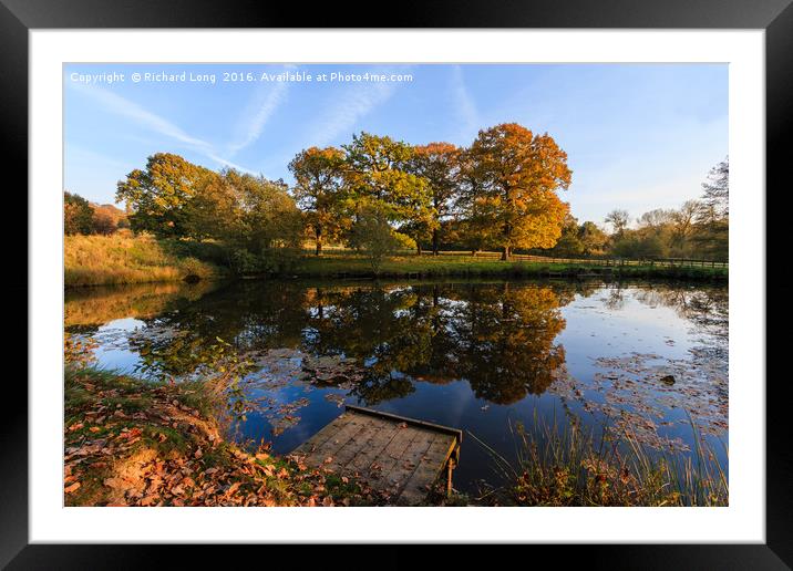 Golden Autumn Tranquility  Framed Mounted Print by Richard Long