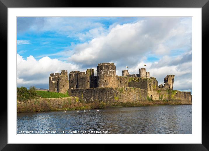 Caerphilly Castle Framed Mounted Print by Nick Jenkins