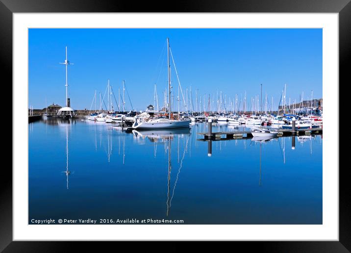 Whitehaven Harbour and Marina Framed Mounted Print by Peter Yardley