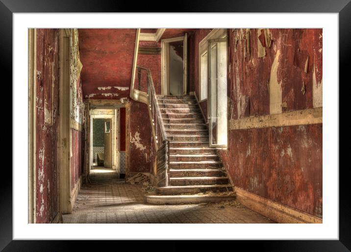 Red Stair Party Framed Mounted Print by Jason Green