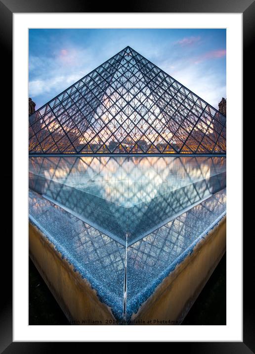 The Louvre, Paris Framed Mounted Print by Martin Williams