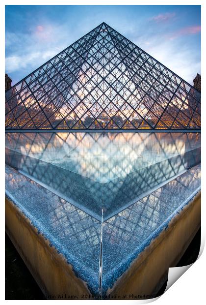 The Louvre, Paris Print by Martin Williams