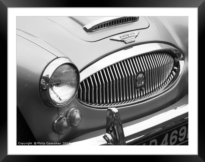 Austin-Healey 3000 Sports Car Framed Mounted Print by Philip Openshaw
