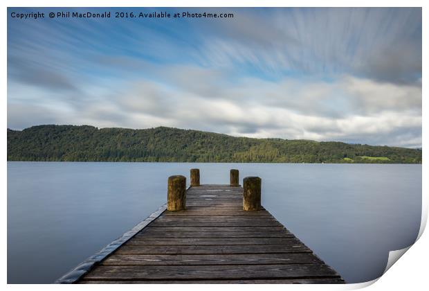 Lake District Jetty, Summer 2012 Print by Phil MacDonald