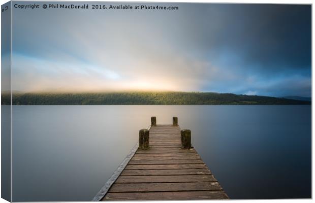 Lake District Jetty, Summer 2013 Canvas Print by Phil MacDonald