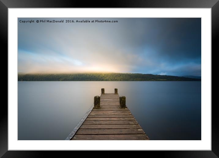 Lake District Jetty, Summer 2013 Framed Mounted Print by Phil MacDonald