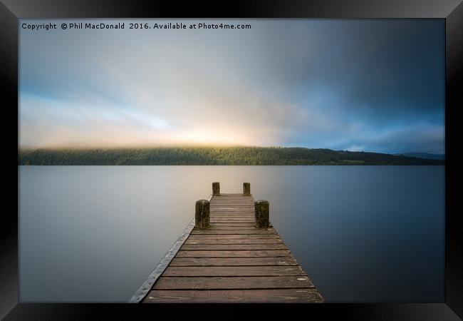 Lake District Jetty, Summer 2013 Framed Print by Phil MacDonald