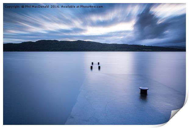Lake District Jetty, Summer 2014 Print by Phil MacDonald